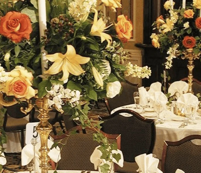 The Main Ballroom at The Brownstone, newly appointed mid-size wedding venue, up to 250 guests